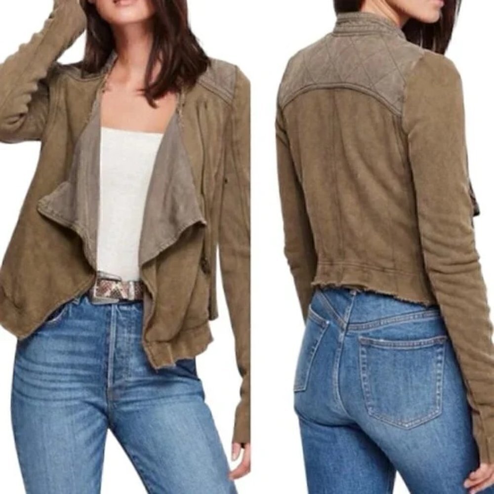 Free People Shrunken Moto Jacket